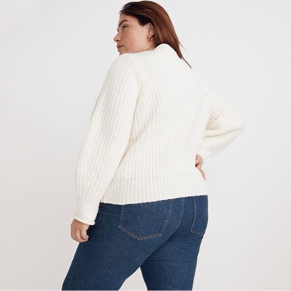 Madewell Loretto Sweater Plus Size 2X NWT Fisherman's Style Mockneck Pullover
